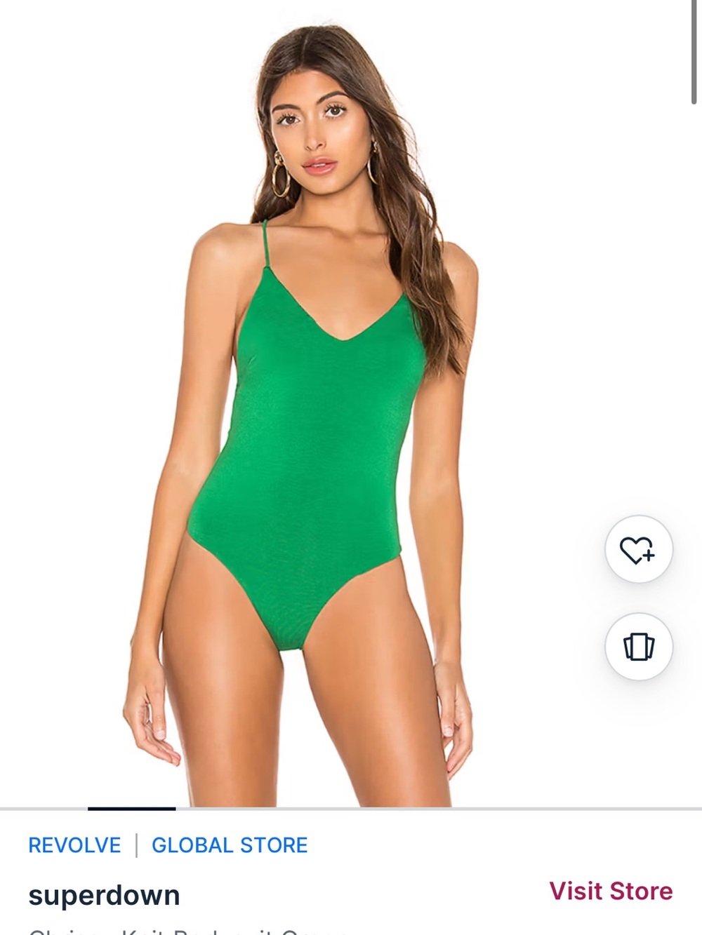 Superdown Chrissy knit bodysuit green